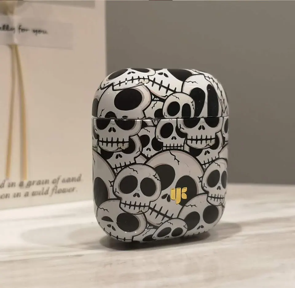 Роскошный крутой Чехол-Скелетон для Apple, аксессуары для airpods, Bluetooth, чехол для наушников, защитный чехол, сумка, анти потеря, чехол, Новинка