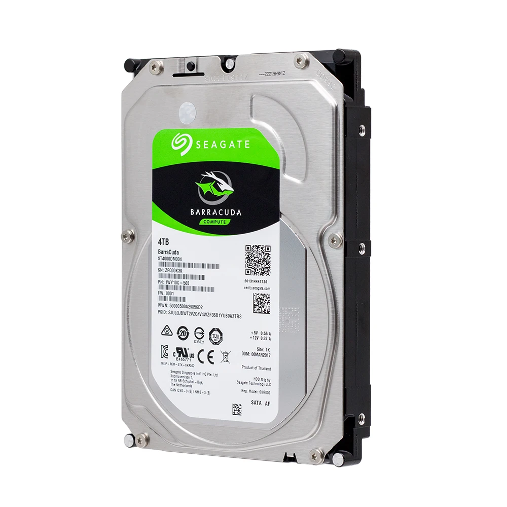 Seagate ST4000DM004 4 ТБ Настольный HDD внутренний жесткий диск 5400 об/мин SATA 6 ГБ/сек. 256 МБ кэш