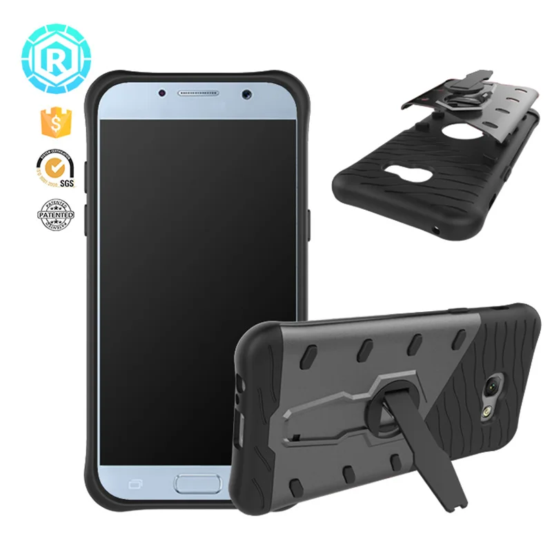 R For Samsung Galaxy A5 2017 5.2 inch Silicon Cover Rugged Armor Kickstand Case SM-A520F TPU + PC Phone Cases |