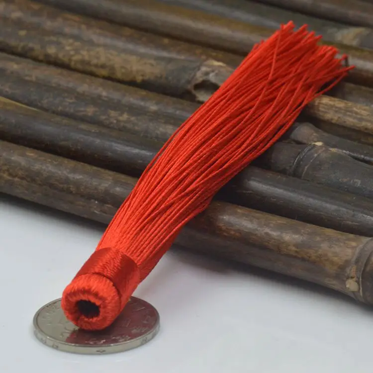 Red 22 Цвета 10 шт./лот 12 cm Смешанные хлопок шелковые кисточки серьги Подвески кулон Сатиновые кисточки для самостоятельного изготовления ювелирных украшений своими руками, материалы - Цвет: Red