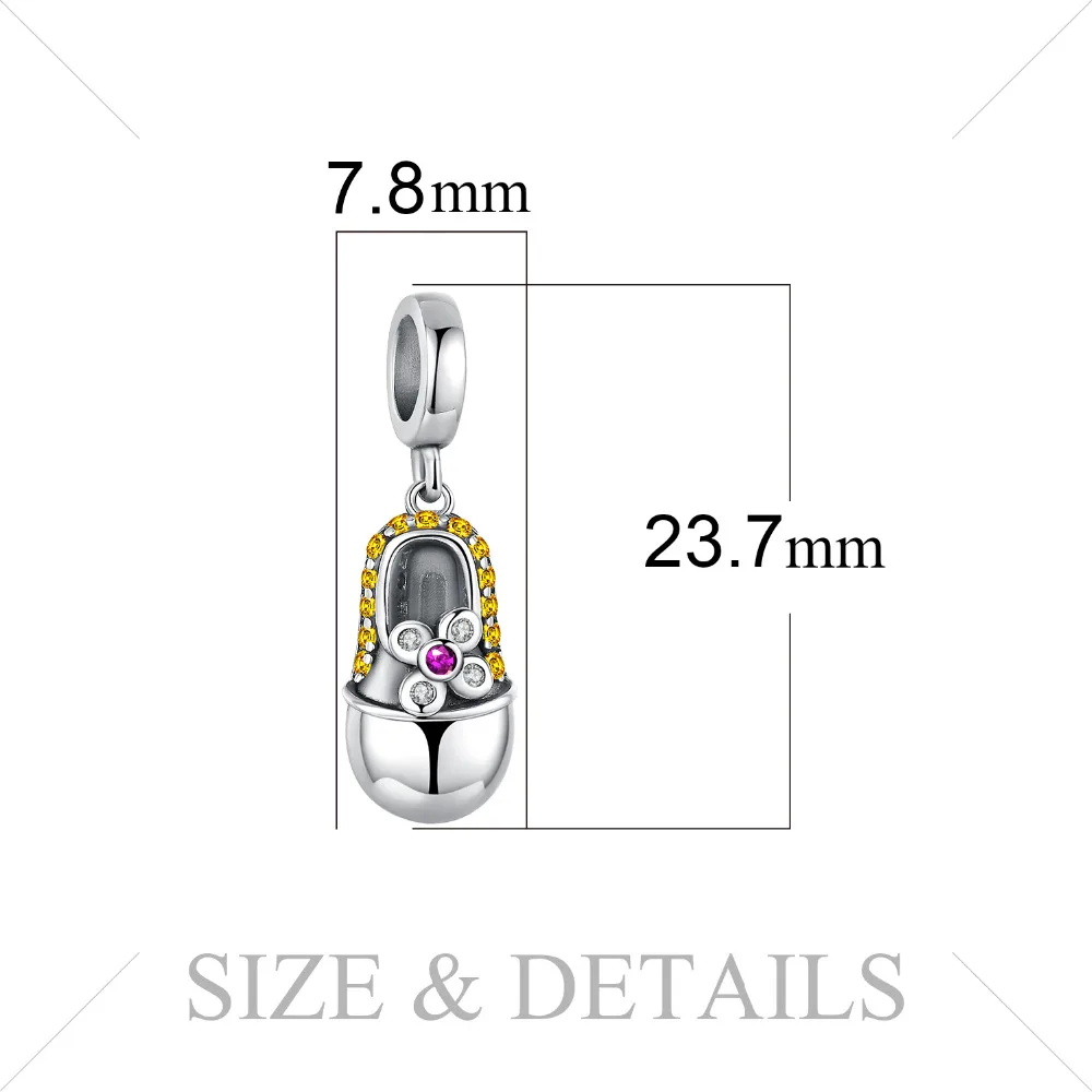JewelryPalace Ballerines обуви кубического циркония создан красный рубин 925 пробы серебряный шарм Модные украшения для Для женщин Новинка; Лидер продаж
