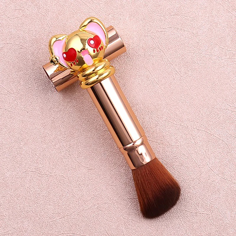 Милый Cardcaptor Sakura кисти для макияжа выдвижной портативный косметический порошок основа для макияжа Румяна Кисти инструменты для макияжа