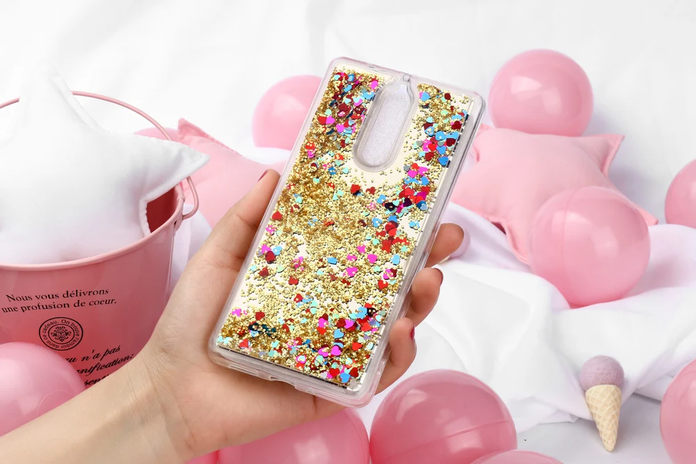 Блестящий жидкий силиконовый чехол s для Nokia 8 чехол мягкий TPU чехол для Nokia 6 3 TA-1000 защитные чехлы зеркальные зыбучие пески