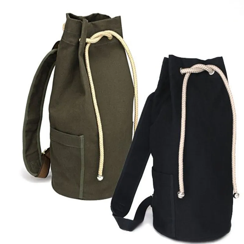 Новый Большой Вместительный мужской рюкзак на шнурке Холщовая Сумка-мешок