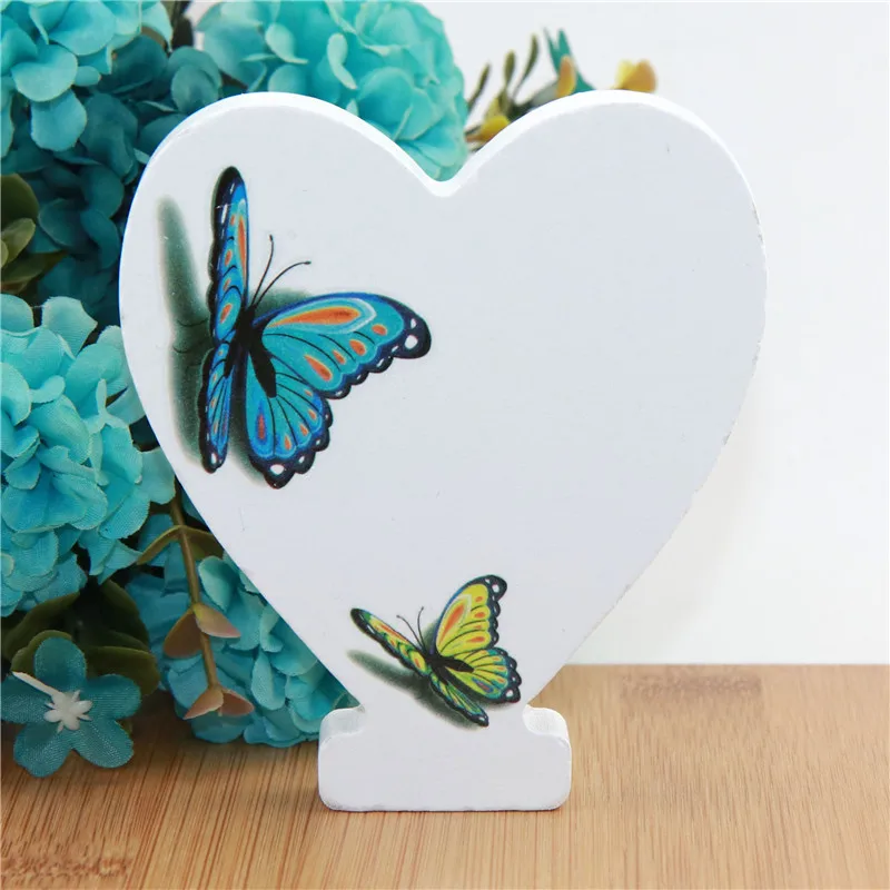 Heart 1 шт., 10X10 см, ручная работа, в форме животных, свадебные бабочки, деревянные буквы, декоративные буквы алфавита, слова, буквы, имя, дизайн, художественные поделки, сделай сам - Цвет: Heart
