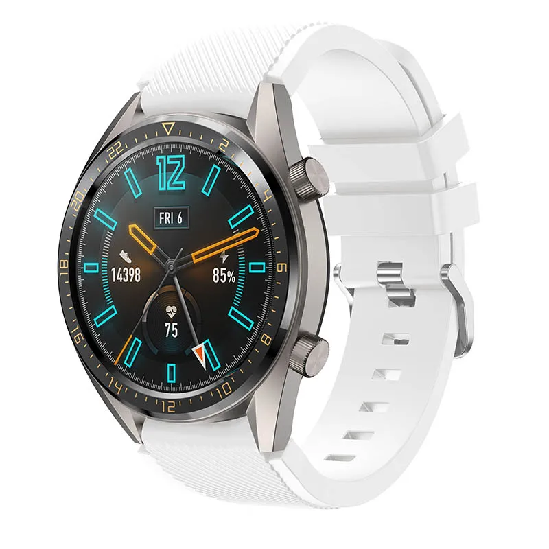 Силиконовый браслет на запястье для huawei часы GT для Amazfit Stratos 2/2 S для samsung Шестерни S3 Frontier классический ремешки для часов браслет
