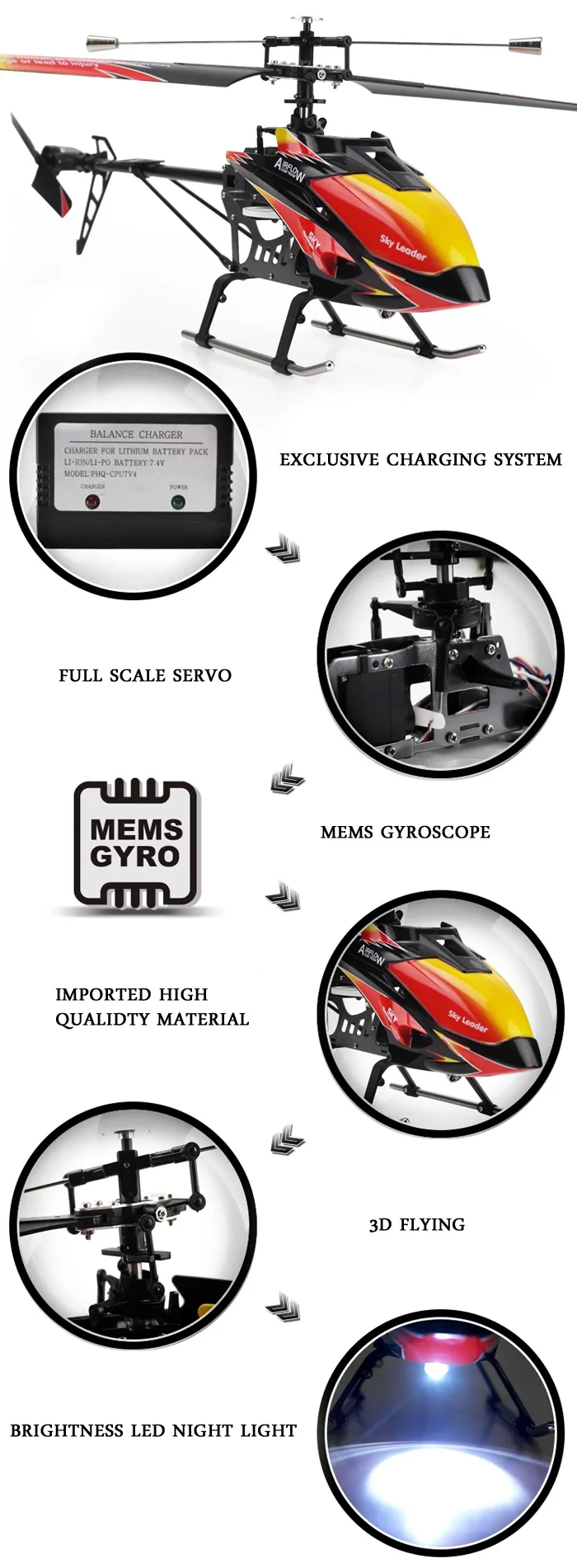 WLtoys V913 один пропеллер 2,4G 4CH MEMS гироскоп RC вертолет с ЖК-передатчиком