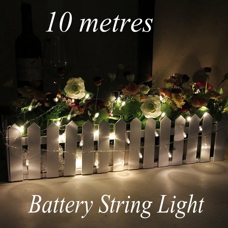10 м 80 Led батарея светодиодная гирлянда на батарейках сказочная вечеринка Свадьба