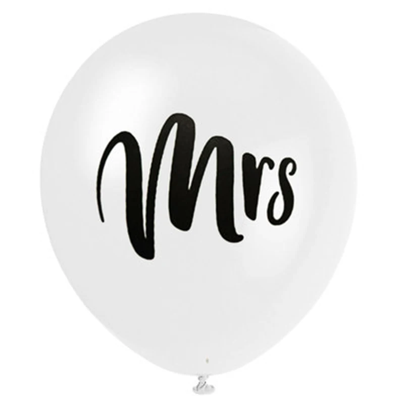 10 шт. круглые воздушные шары из латекса Mr & Mrs с золотыми конфетти шт.|Воздушные и