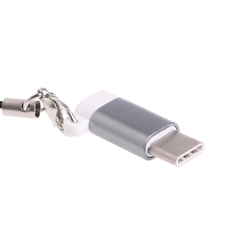 Адаптер Micro USB Type-C OTG для синхронизации данных и зарядки с брелоком шнур |