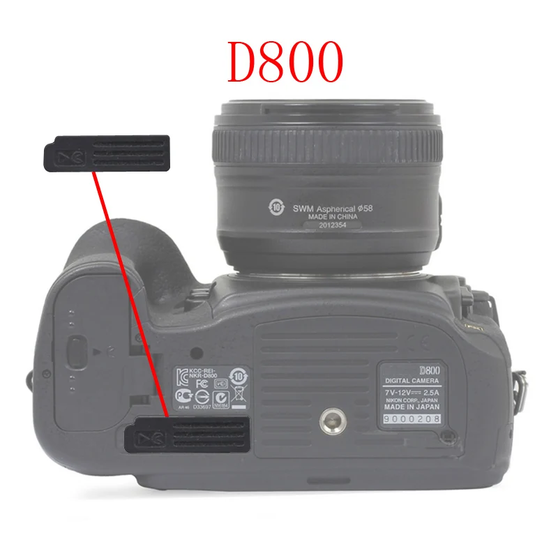 Для Nikon D600 D610 D7000 D7100 D800 в области большого пальца для резиновый чехол-накладка резиновый колпачок Камера сменный блок ремонтная часть - Цвет: D800
