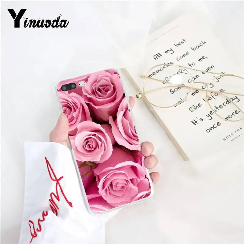 Yinuoda Elegante Rosa Roxo no Vaso Мягкий силиконовый чехол для телефона iPhone 8 7 6 6S Plus X XS MAX 5 5S SE XR 10