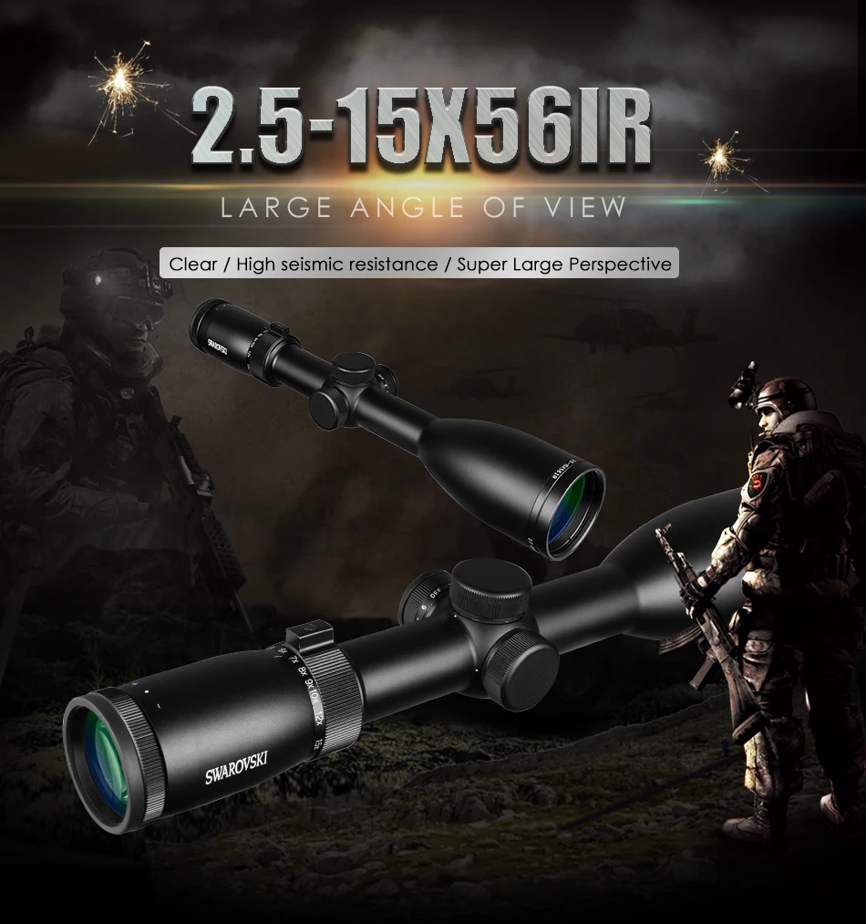 Swarovskl IRZ3 2,5-15x56 прицел F15 красная точка сетка оптика охотничий прицел тактический целевой телескоп оптические прицелы снайперские прицелы