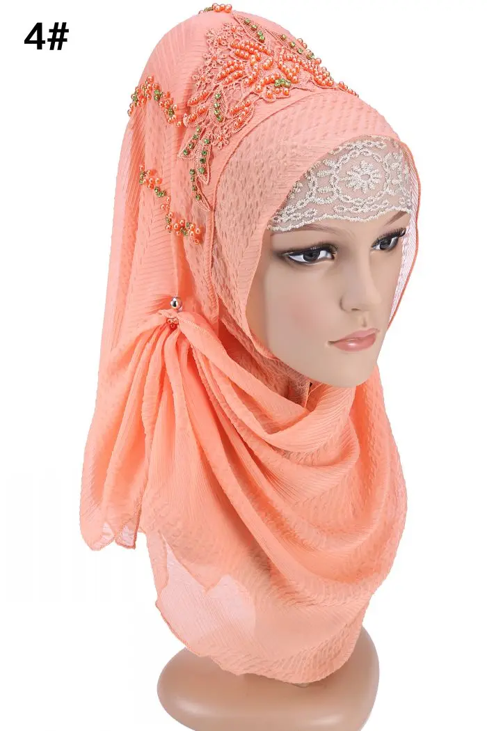 Модный дизайн высокое качество шифон Вышивка турецкий хиджаб istamic стиль платок