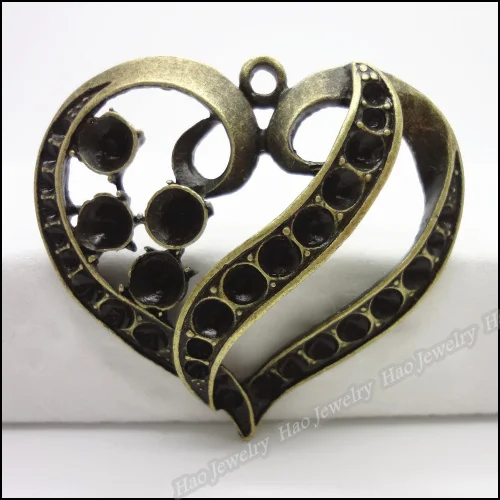 

18pcs Vintage Charms LOVE Heart Pendant Antique bronze Zinc Alloy Fit Bracelet Necklace DIY Metal Jewelry Findings