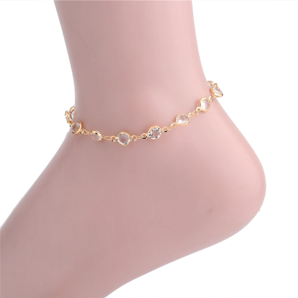

Female vogue cool and refreshing crystal metal chain foot is acted the role of, sexy and attractive ankle beach is good partner