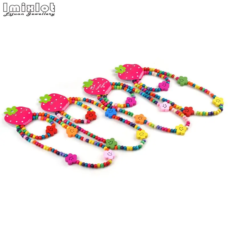 Детский комплект украшений Smile Heart Dragonfly набор из деревянных бусин и браслета для