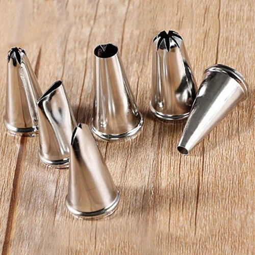 Nozzles 6Pcs Pastry Tips Cake Icing Piping Fondant Cupcake Sugarcraft Decorating | Дом и сад