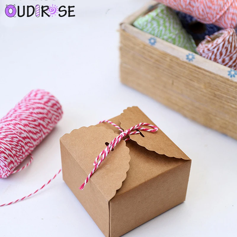 OUDIROSE 1 рулон 100 ярдов цветной Хлопковый Канат для малышей день рождения свадебный