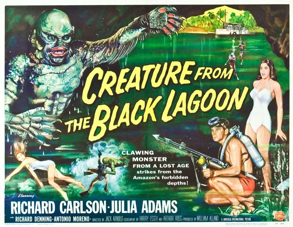 Наклейка на стену с изображением Черной лагуны из фильма The Cauldron of Death | Дом и сад