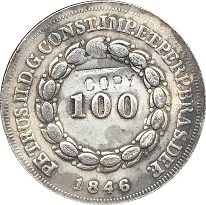 

1846 Brazil 100 Reis coins COPY