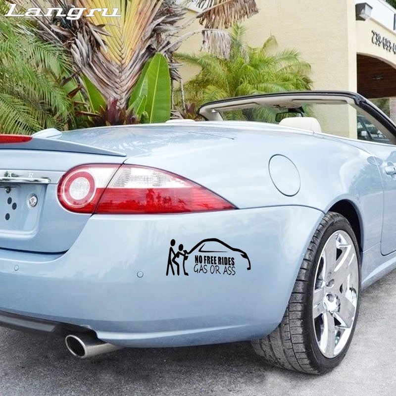 Langru индивидуальный газ или задница без бесплатных поездок забавная Наклейка