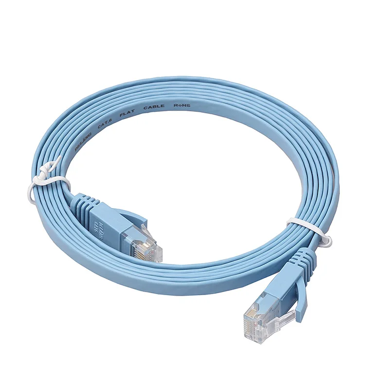 Ethernet CAT6 Интернет плоский сетевой кабель соединительный провод RJ45 для ПК роутера|