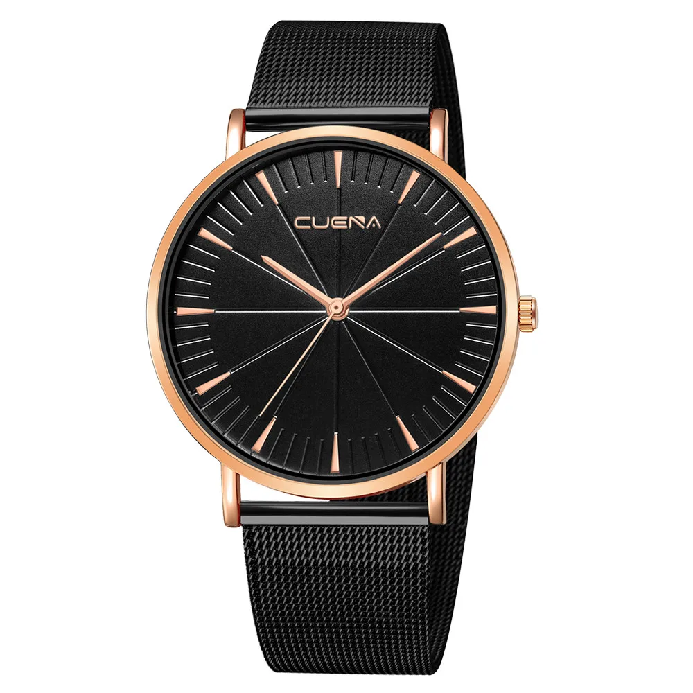 F Montre homme Горячая часы мужские CUENA модные Военная нержавеющая сталь часы Спортивные кварцевые Бизнес наручные часы relogio - Цвет: F