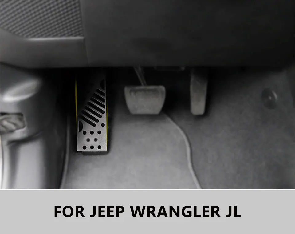 Педали SHINEKA для Jeep Wrangler JL, металлические черные левые педали для ног, декоративная накладка, накладки для интерьера