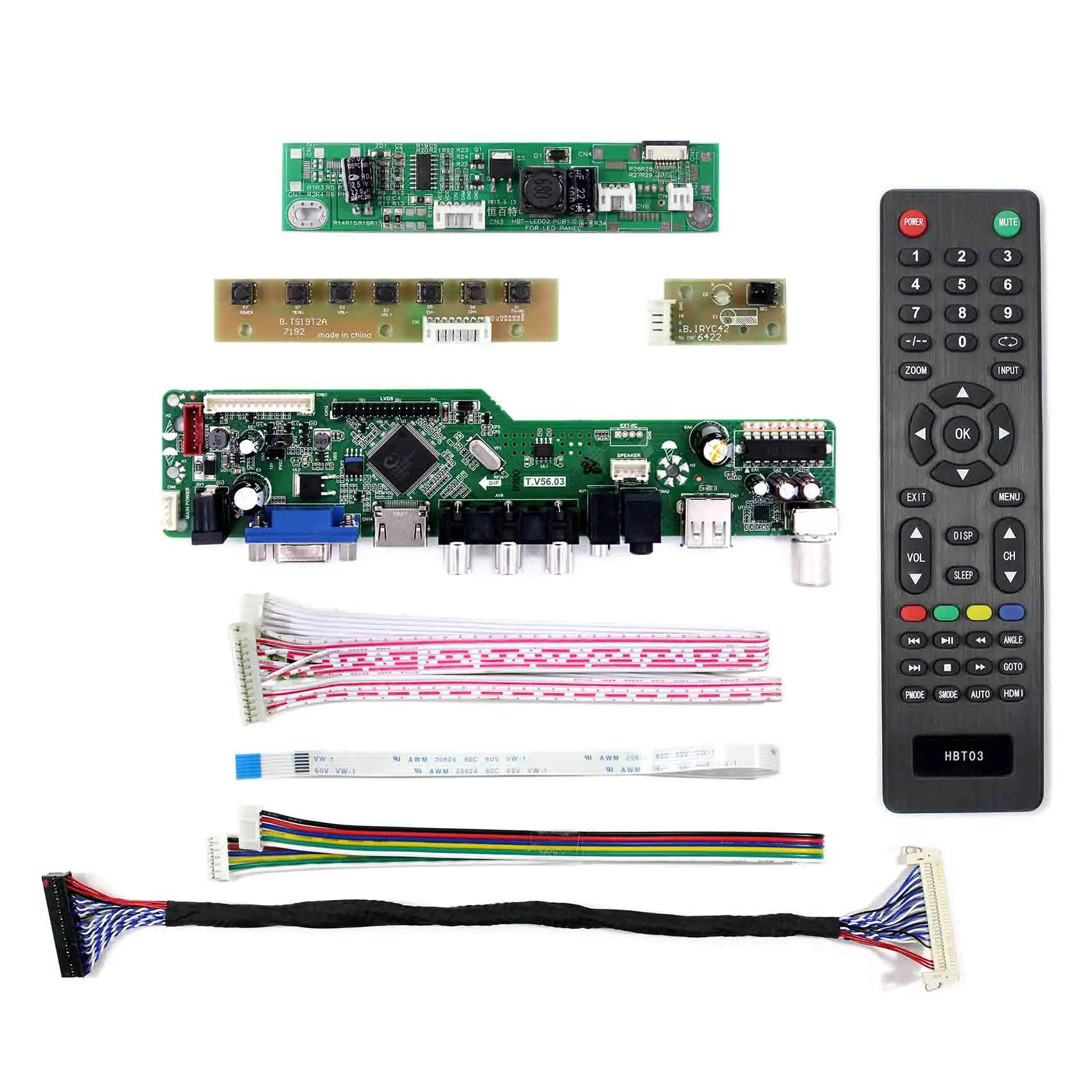 LM230WF5-TLD5 LM215WF3-SLC5 LM215WF4-TLE9 HD MI VGA AV USB RF LCD Controller Board LM230WF3-SLB2 - Плата управления ЖК-экраном LM230WF5-TLD5 LM215WF3-SLC5 LM215WF4-TLE9 HD MI VGA AV USB RF LM230WF3-SLB2.