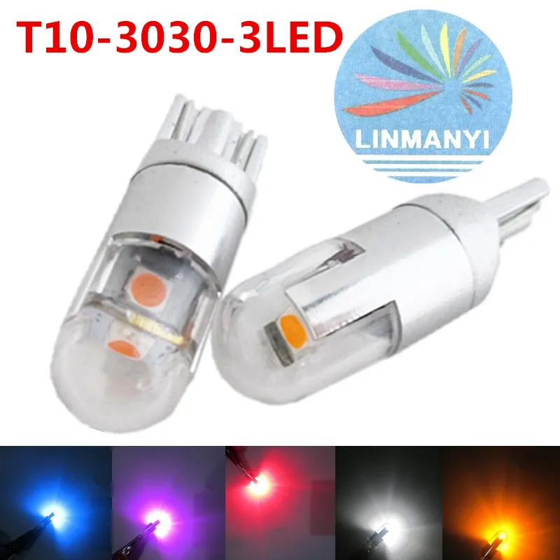 4 X T10 3030 3SMD W5W 168 192 194 T8 400LM светодиодный индикатор боковая автомобильная лампа
