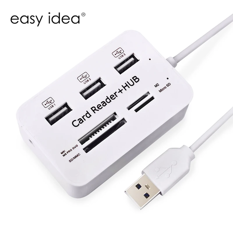 Мульти USB концентратор комбо 2 0 3 порта кардридер микро высокоскоростной сплиттер