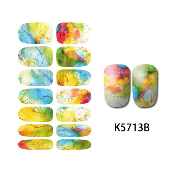 K5713B 28 K дизайн 1 шт цветные наклейки для ногтей полное покрытие переводная пленка наклейка Снежинка Цветок Наклейка для ногтей - Цвет: K5713B