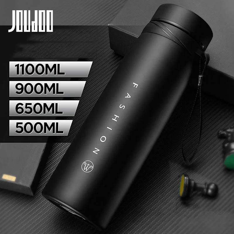 JOUDOO 500/650/900/1100 мл бутылка-термос Нержавеющая сталь стакан изоляцией из нержавеющей стали бутылки Портативный термос для путешествий чашка 35