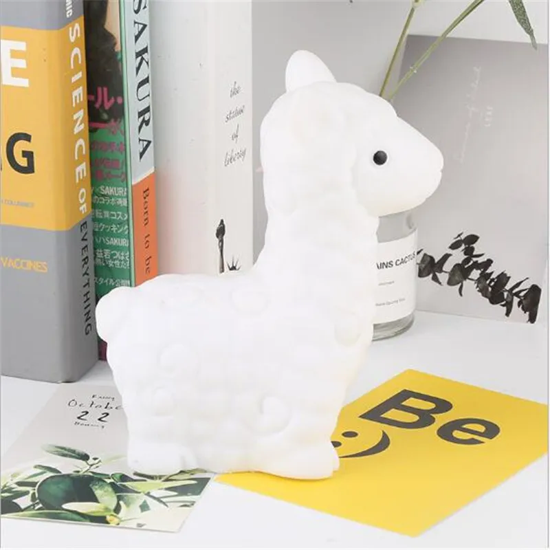 Leedome 3D Альпака моделирование Ночник Новинка животное светодиодные лампы для сна прикроватные светильники украшения дома