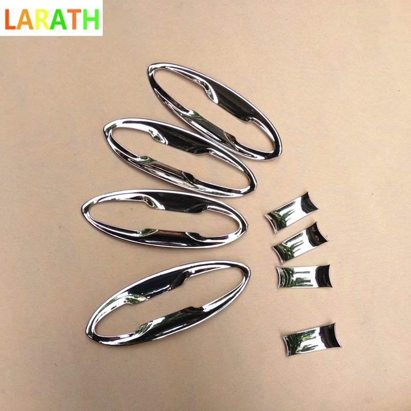 For Honda Fit jazz 2014 2015 2016 2017 car body cover detector trim ABS chrome external door Bowl stick lamp frame hoods 8pcs | Автомобили