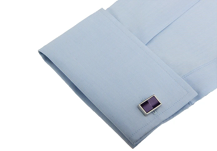 Роскошные квадратные фиолетовые дизайнерские запонки Мужская французская