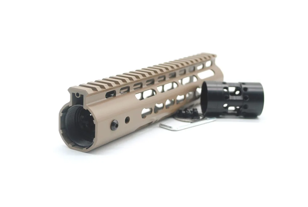 AR15 Tan 9 дюймовая алюминиевая беспоплавковая система крепления на планку