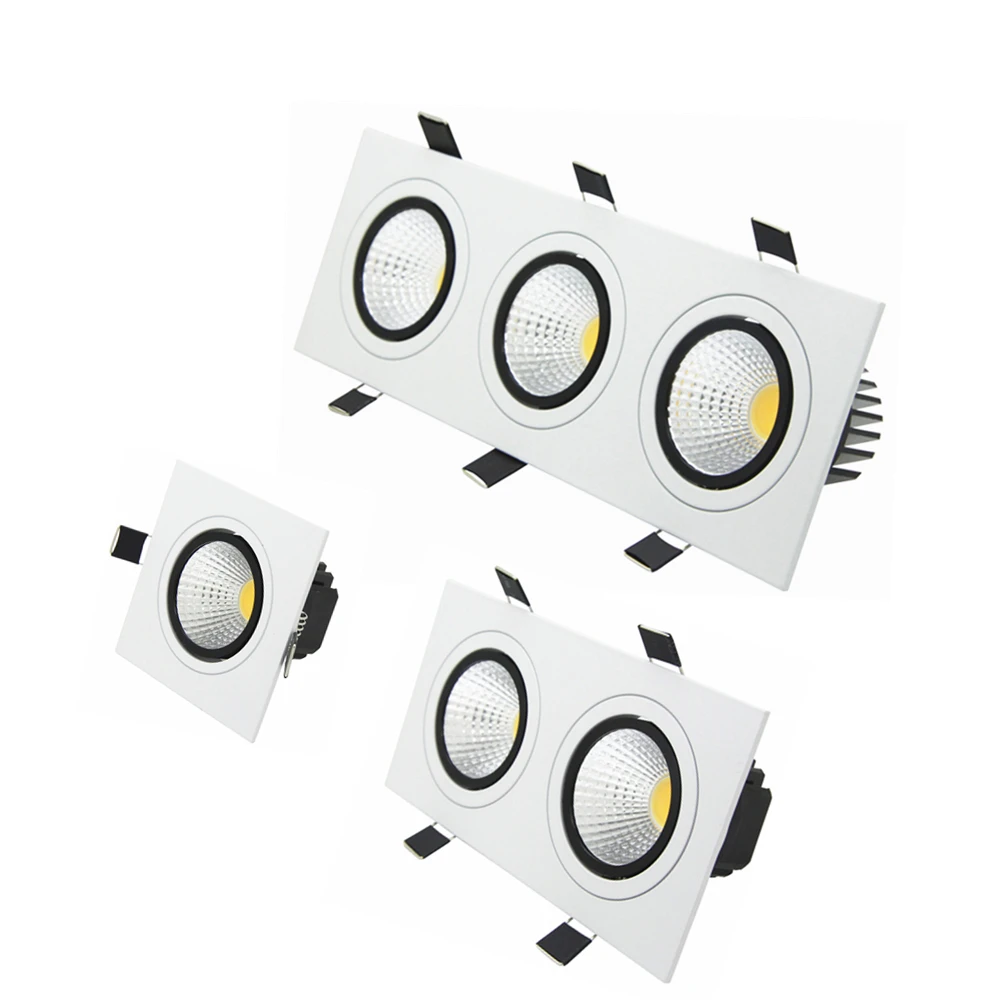 Встраиваемые потолочные светодиодные панели квадратные приглушаемые