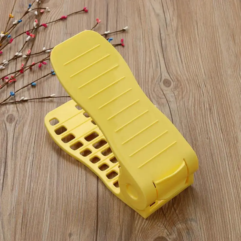 Горячая Новое поступление multi-Цветной Дисплей обувь стойки компактный Пластик легко стойку обувь органайзер для хранения Organizador де Sapato# TX