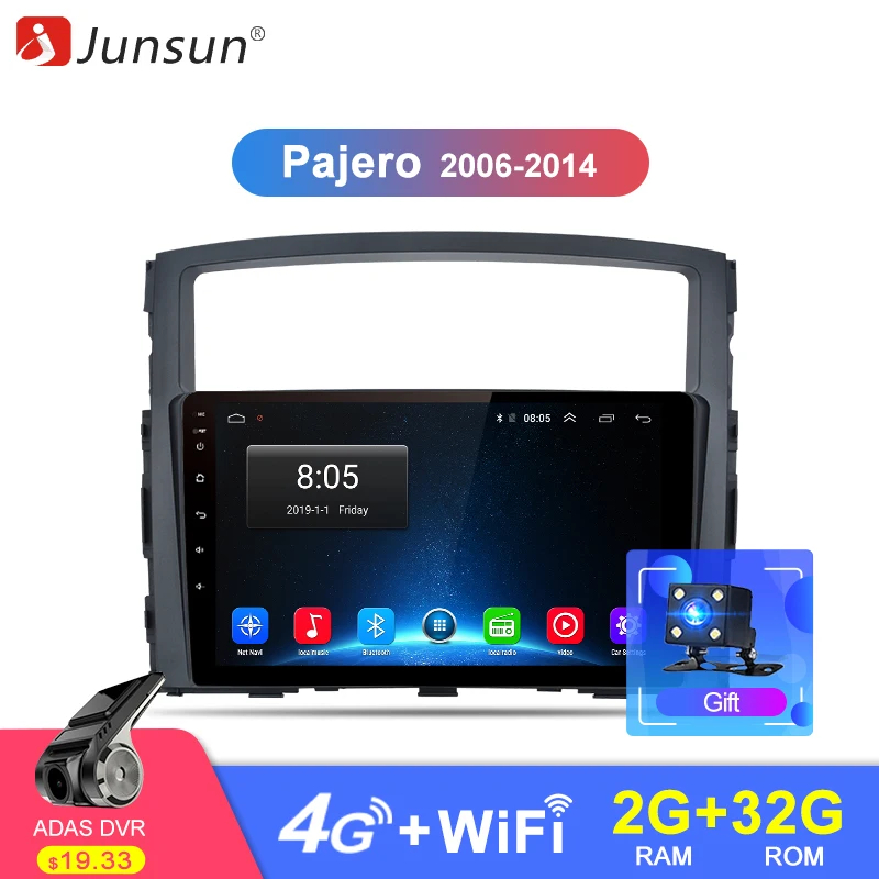 Junsun 2G + 32G Android 8 1 4G Автомобильный радио мультимедиа плеер для Mitsubishi Pajero 4 2006 2014
