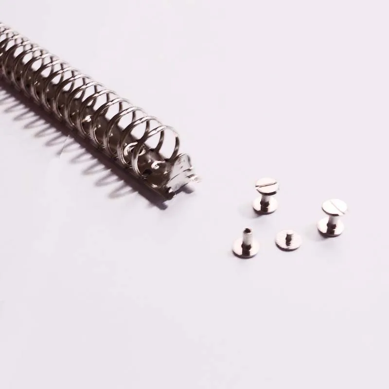 notebook binder A4 with ring retro diy student creative buckle disassembly metal fitting hardware loose leaf 30 rings clips | Канцтовары