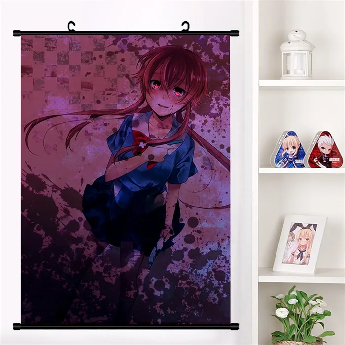 K Японское аниме Mirai Nikki Amano Yukiteru Gasai Yuno Настенная роспись плакат Настенные подвесные плакаты коллекция домашнего декора - Цвет: K