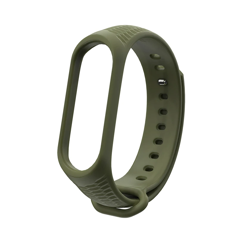 Aurora/силиконовый ремешок на запястье mi Band 4, 3, браслет на запястье для Xiaomi mi band, 4, 3, смарт-часы, браслет, спортивный mi band 4, 3, ремешок - Цвет: army green