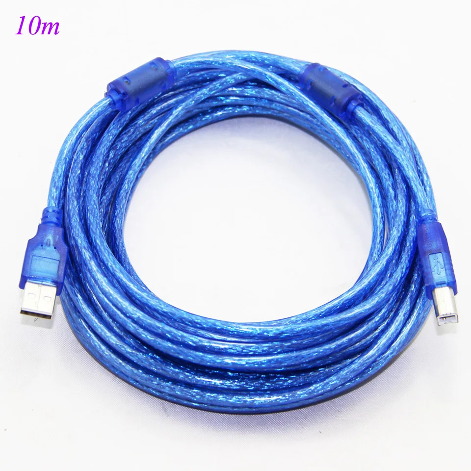 Lballist USB 2,0 кабель для принтера тип A штекер типа B папа фольга+ Плетеный экранированный 1,5 м 1,8 м 3 м 5 м 10 м