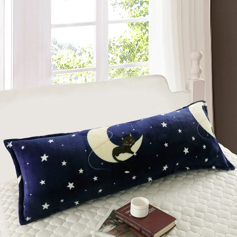 Long Pillowcase-2 Фланелевый двойной чехол для подушки зимний теплый коралловый флис длинный Чехол для подушки 1,2/1,5/1,8 м кровать 48x150/48x120/48x180 см чехол для подушки - Цвет: Long Pillowcase-2
