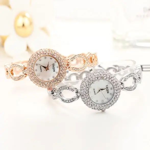Top Quality Quartz Fashion Watch Women Dress Watches Rhinestone Wristwatches | Наручные часы