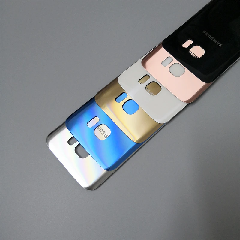 100% оригинал SAMSUNG Galaxy S7 G930F Задняя стеклянная крышка для аккумулятора задняя дверь