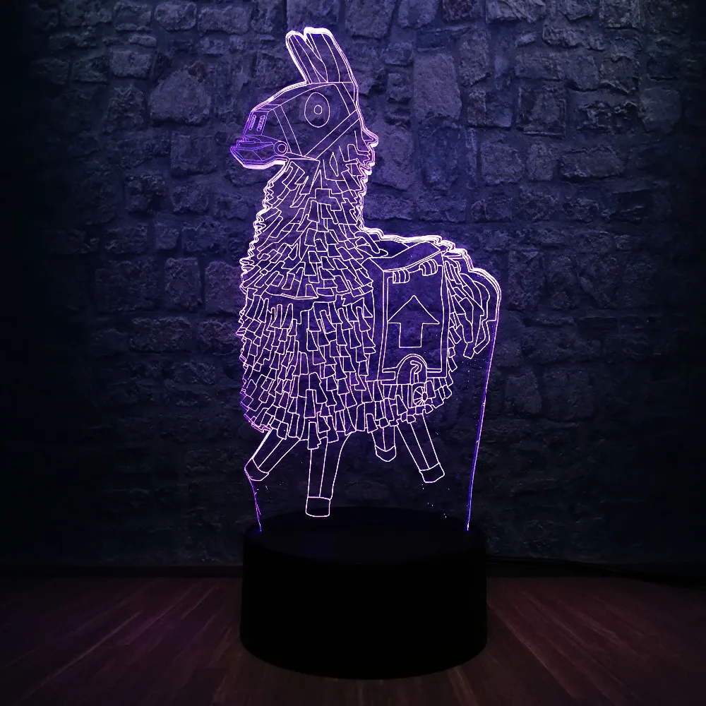 Новинка, креативный Деревянный конь, 3D светодиодный светильник, RGB реветь, 7 цветов, для украшения детской комнаты, настольный ночник, светильник, рождественские подарки