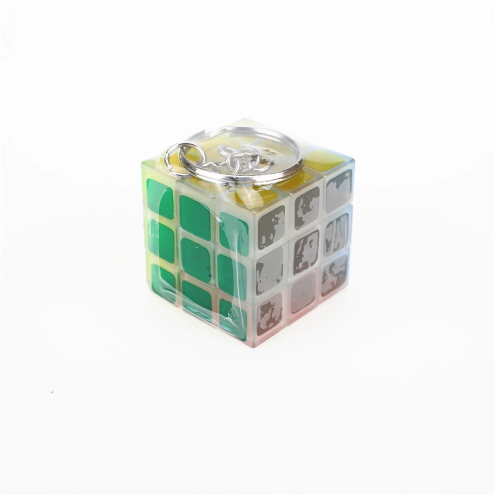 Zcube брелок магические кубики 3x3x3 Кубики-головоломки зеленый светильник
